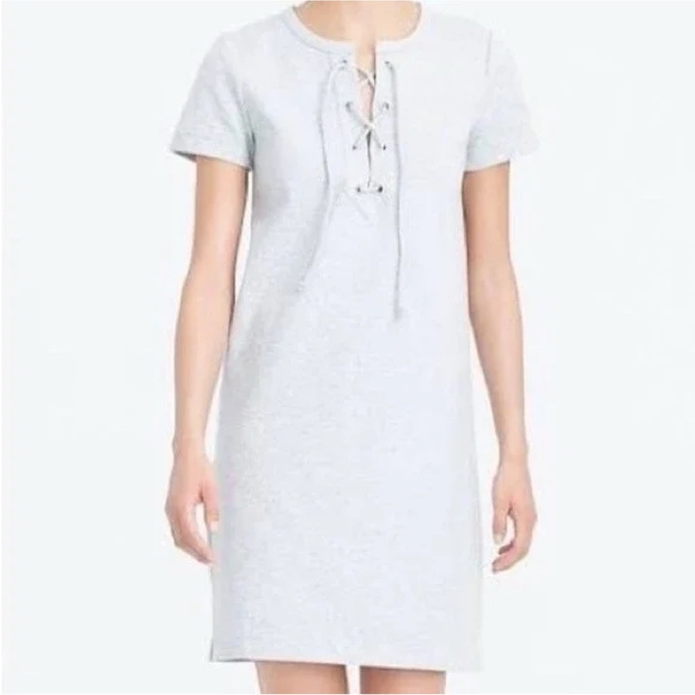 J Crew Heathered Grey Sweatshirt Tee Dress, XL, MSRP $59
